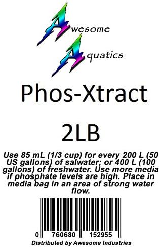 אקוואטיקה מדהימה phos-xtract מסיר פוספט בתפזורת 2 קג 1.5 ליטר