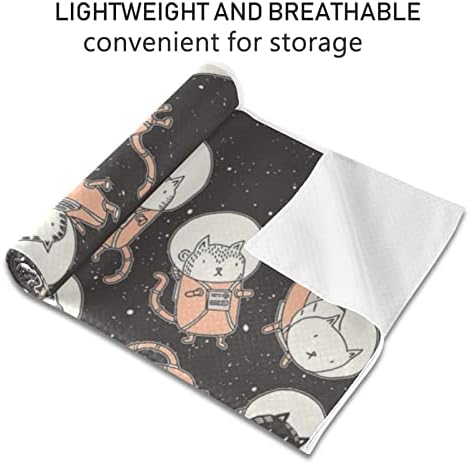 שמיכת יוגה אוונטנץ 'חמוד-אסטרונאוט-חתול מגבת יוגה מגבת