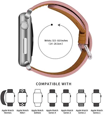 רצועות עור OnMroad תואמות ל- Apple Watch 38 ממ 40 ממ 41 ממ 42 ממ 44 ממ 45 ממ, רצועת החלפת עור