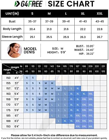 G4Free לנשים UPF 50+ חולצות שמש קלות משקל משקל שרוול ארוך אימון טריקו