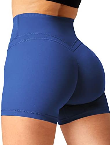 מכנסי אימון חמאה יאוריאו לנשים למותניים גבוהות מכנסיים קצרים של מכנסי סטרץ 'סקרנץ' מכנסי כושר יוגה