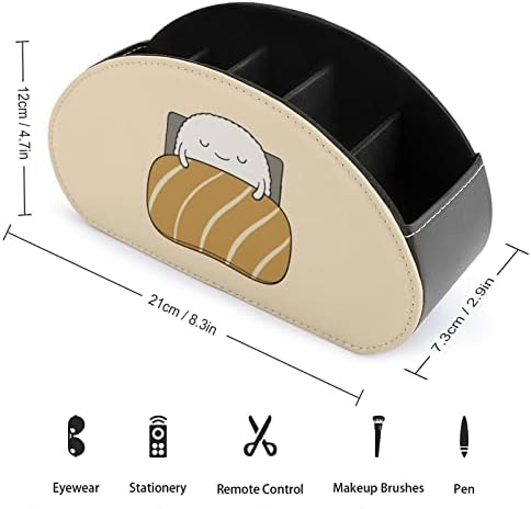מיטת סושי מנומנמת אחסון מחזיק בשלט רחוק מארגן שולחן עבודה רב-פונקציונלי עם 5 תאים