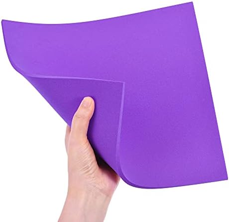 גיליונות קצף של Uxcell Purple Eva 10 x 10 אינץ 'עובי 5 ממ עבור מלאכה פרויקטים DIY, 8 יח'