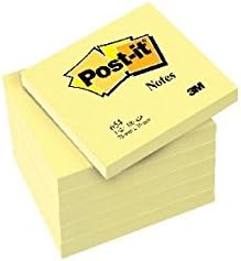 פוסט-איט 654 פתקים דביקים קידום מכירות 36 חבילות 100 גיליונות במחיר ערך, 76 על 76, צהוב