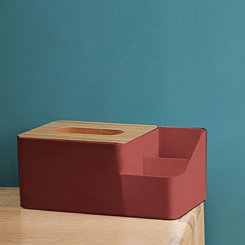 BLMIEDE BLMIEDE תיבת רקמות שולחן עבודה רב -פונקציונלית פשוט קופסת נייר עץ עץ ביתי עם תאים שלט