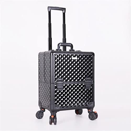 Doubao עם קיבולת גדולה מזוודות אחסון קוסמטי קוסמטיקה קופסא יופי עגלה מארז קוסמטיק תיק מזוודות מתגלגל