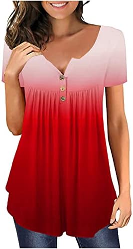 חולצות מזדמנים לבושות טוניקה שרוול קצר צוואר עגול שיפוע מחבב סוודר בטן חולצות קיץ אופנה לנשים 2022