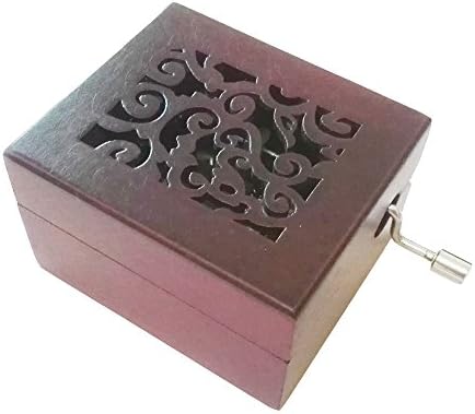 Fnly 18 הערות עתיקות קופסת עץ עתיקה מעץ קופסה מוזיקלית עם תנועת ציפוי כסף, קופסת מתנה למוזיקה, אנימה