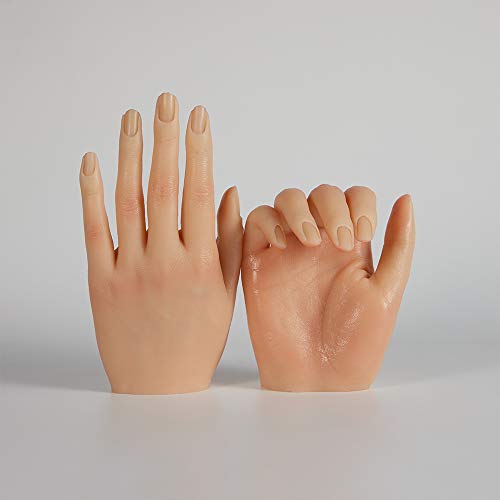 תרגול יד ציפורניים סיליקון סיליקון נשי ניקוי חיים בגודל יד כשרטוט ציפורניים תרגול ידיים תכשיטים טבעת