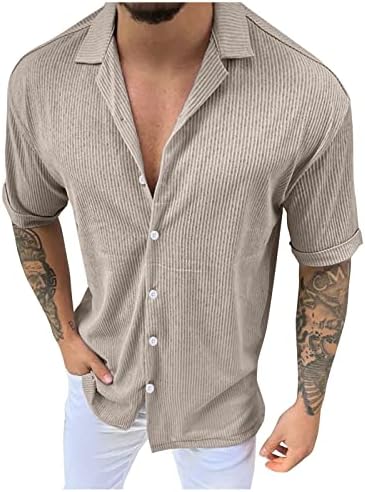 2023 גברים חדשים שרוול קצר שרוול קצר אביב אביב קיץ תהליך צוואר חולצות מוצקות אופנה חולצות חולצות