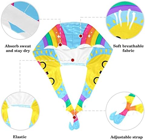 yoyoamoy כובע עבודה מתכוונן עם כפתורים קשת ושמש חמוד כובע בופנט תחבושת אלסטית לאחור