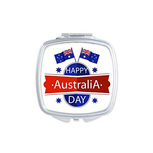 אוסטרליה שמח אוסטרליה יום דגל מראה נייד קומפקטי כיס איפור כפול צדדי זכוכית
