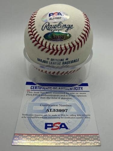 Ryne Sandberg HOF 05 Chicago Cubs חתום על חתימה רשמית MLB Baseball DNA - כדורי בייסבול עם חתימה