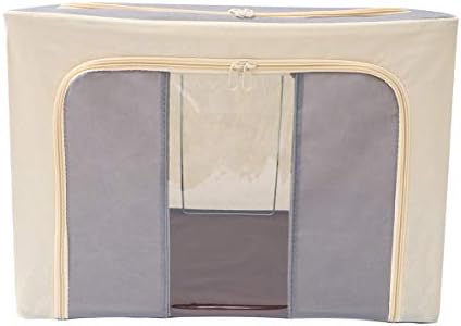 רוכסן אחסון שקיות בגדי אחסון תיבת ארון מדף ארגונית סל עם חלון מכסה בד אחסון קוביות עבור מדפי ארון