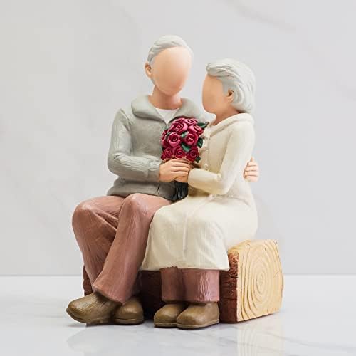 קמסון ורד זוג עיצוב הבית פסלון, רומנטי אוהב דמות מצוירת ביד מצוירת בחתונה מתנות פסלים לחתונה מאושרת