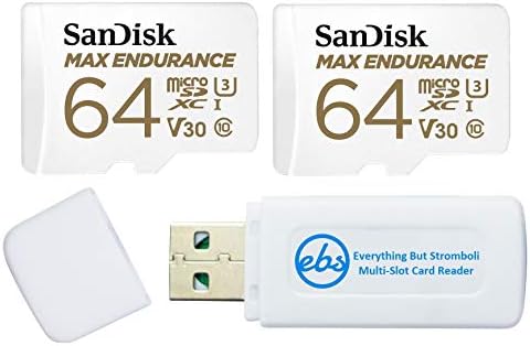 סנדיסק מקס סיבולת 64 ג ' יגה-בייט כרטיס זיכרון עבור מצלמות מקף & מערכת אבטחה בבית מצלמות וידאו צרור עם הכל אבל