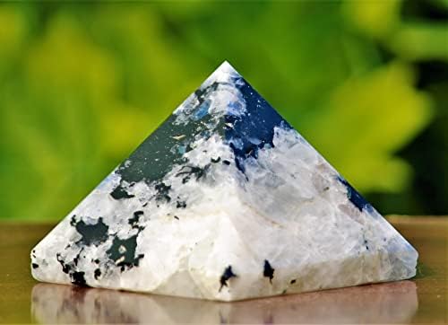 קשת טבעית מלוטשת קשת אבן ירח ריפוי קריסטל אבן מטאפיזית מגולפת מדיטציה של מצרים פירמידה
