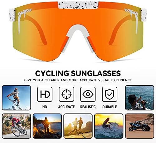 משקפי שמש מקוטבים של YEED, משקפי רכיבה על אופניים של UV400 הגנה, משקפי שמש מתכווננים לריצה בייסבול רכיבה