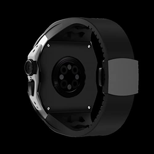 מארז סגסוגת Titanium Bik ו- Fluororubber Strap Stodification Set עבור Apple Watch Ultra 49 ממ