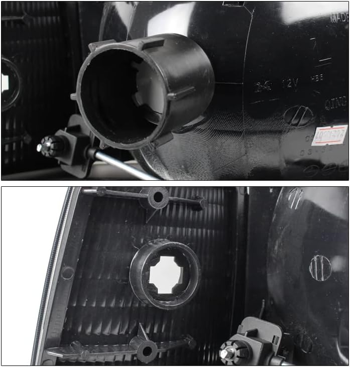 פנסי החלפת זמוטופארטס שחור / עשן עם 6 לבן הוביל ד ר תואם 1992-1996 פורד ברונקו פ150 פ250 פ350