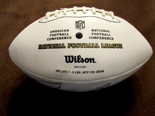 ג'ים בראון 32 קליבלנד בראונס HOF חתום אוטומטי ווילסון NFL כדורגל JSA Beauty - כדורגל חתימה