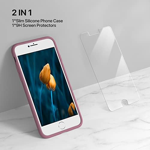 Miracase Ultra Slim מיועד לאייפון SE Case 2022/iPhone SE 2020 Case/iPhone 7 Case/iPhone 8 Case עם מגן מסך, מארז