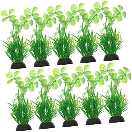 40 יחידות אקווריום גינון צמחים בשרניים מלאכותי טנק דקור פלסטיק צמחים טרופי אקווריום צמחים מלאכותי