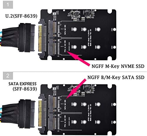Cablecc SFF-8639 NVME U.2 לשילוב NGFF M.2 M-KEY SATA PCIE מתאם SSD ללוח הראשי החלף SSD 750 P3600 P3700