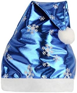 ספורט כחול כובע כחול סנטה כובעי חג המולד סנטה כובע פתית שלג חג המולד כובע אור עד בחושך חורף כובע