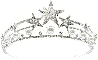 נסיכת כוכבים מצנפות וכתרים בגימור כלה לנשף כתר חתונה מסיבת אקססוריז שיער תכשיטים