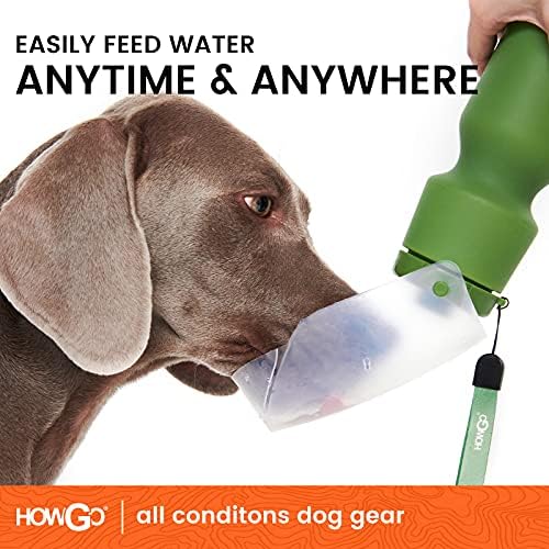 בקבוק מים לכלבים גדול עם סופר קל משקל, נייד, סיליקון כיתה מזון ובקבוק מים לכלבים מפלסטיק להליכה,