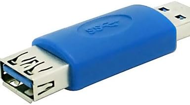 USB 3.0 סוג A זכר ל- USB 3.0 סוג מחבר נשי מתאם ממיר כחול