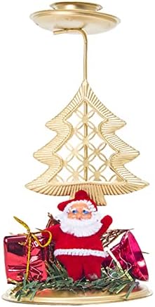 עץ בית קישוט 2022 חג המולד יצוק ברזל פמוט קישוטי חג המולד נר שולחן קישוט פמוט קישוטי חג המולד כדור זר