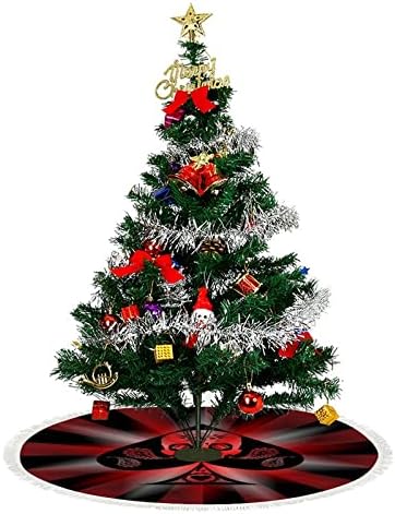 אייס של אדים עם חצאית עץ חג המולד מצחיק עם גולגולת עם גדילים קטיפה קצרה, 3 גדלים