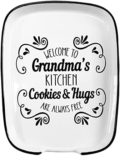 קרמיקה כף שאר עבור מטבח כיריים דלפק, מצחיק ברוכים הבאים סבתא של מטבח לבן כף מחזיקי עבור סבתא,