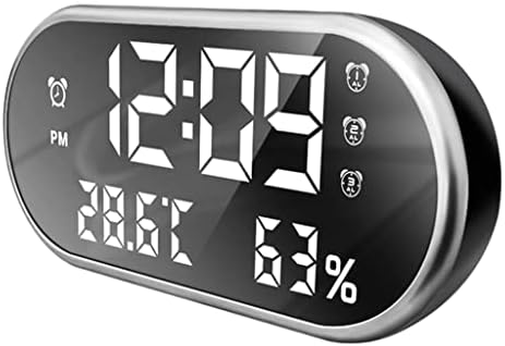 Ylyajy LED דיגיטלי תצוגה טמפרטורת לחות שעון מעורר שעון 24/12 שעות בנק כוח USB נייד שעונים ניידים