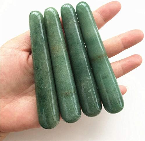 Binnanfang AC216 5 יחידות טבעיות ירוקות טבעיות עיסוי מלוטש שרביט מרפיה בריאות מרגיעה קריסטל אבנים
