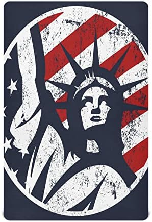 גיליון פלייארד, פסל דגל אמריקאי של עריסה של חירות למזרני עריסה ופעוטות סטנדרטיות, 28x52 אינץ 'H041155