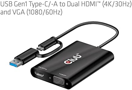 CSV-1611 USB-C/A ל- HDMI ו- VGA מתאם