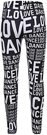 ילדי רנומל בנות יוגה מכנסיים חותלות אתלטיות טייץ 'מכנסיים נמתחים לריקוד כושר אימון שחור לבן G 10 שנים