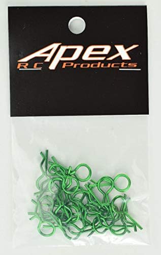מוצרי Apex RC ירוקים 1/10 קטעי גוף גדולים של RC כפופים - 25 יחידות 4031GR