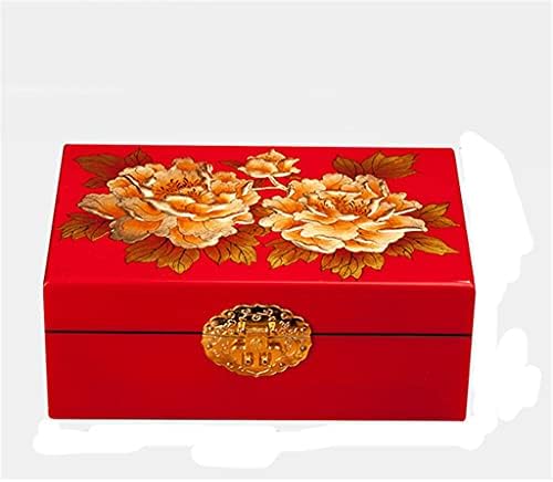 ילוו רטרו תכשיטי תיבת גדול קיבולת סיני סגנון חתונה מתנת תכשיטי קופסא עם מנעול