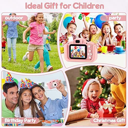 צעצועי מצלמה לילדים עבור 4 5 6 7 8 9 בנות בנים בנות מתנות יום הולדת לחג המולד מצלמה סלפי עדשה כפולה