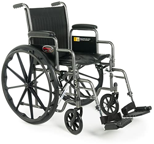 Averest & Jennings Advantage LX כסא גלגלים, זרועות מלאות ניתנות לניתוק ומשענות רגליים, מושב 18 אינץ