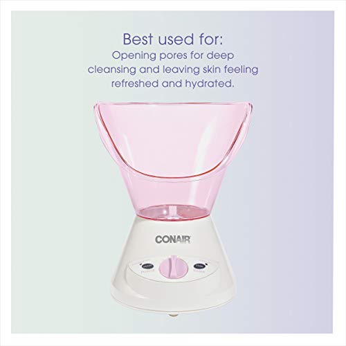 זוהר אמיתי מאת Conair Gentle Mistle Steamber Face ספינת פנים עם מברשת ניקוי