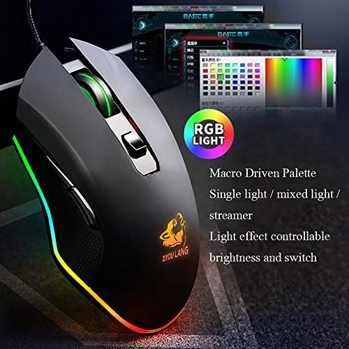 1, מחשב נייד עכבר עכבר עכבר עם צבעים הוביל תאורה אחורית אור, 3200 דפי עבור משחקי מק עבודה
