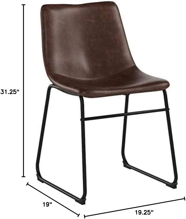 חתימת עיצוב על ידי אשלי אמצע המאה סנטיאר אוכל דלי כיסא חבילה של 2, מתכת, שחור