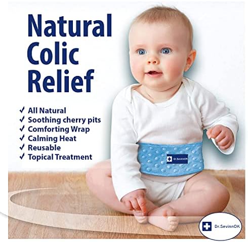 סבינוק-מחמם בטן לתינוק לקוליק, הקלה בגזים, עם בורות דובדבן טבעיים, הקלה לקלקול קיבה אצל תינוקות ופעוטות