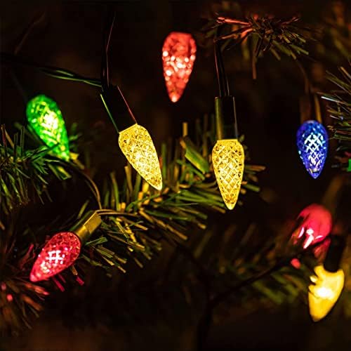 ZMLTLMG אורות חג המולד מופעלים סוללה, 50 LED לחג המולד אורות עץ חיצוני תות סוללה חוט סוללה אור לחג המולד