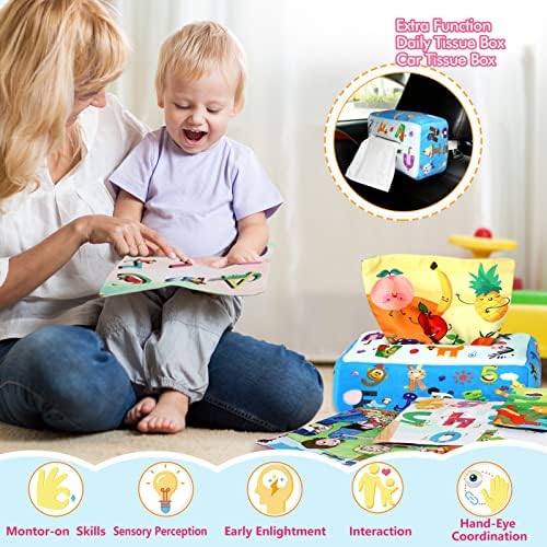 תינוק תיבת רקמות צעצוע-תינוק חושי קסם מונטסורי צעצועים לתינוקות 6-12 חודשים 6 7 8 9 10 12 חודש תינוקות פעוט ילדים